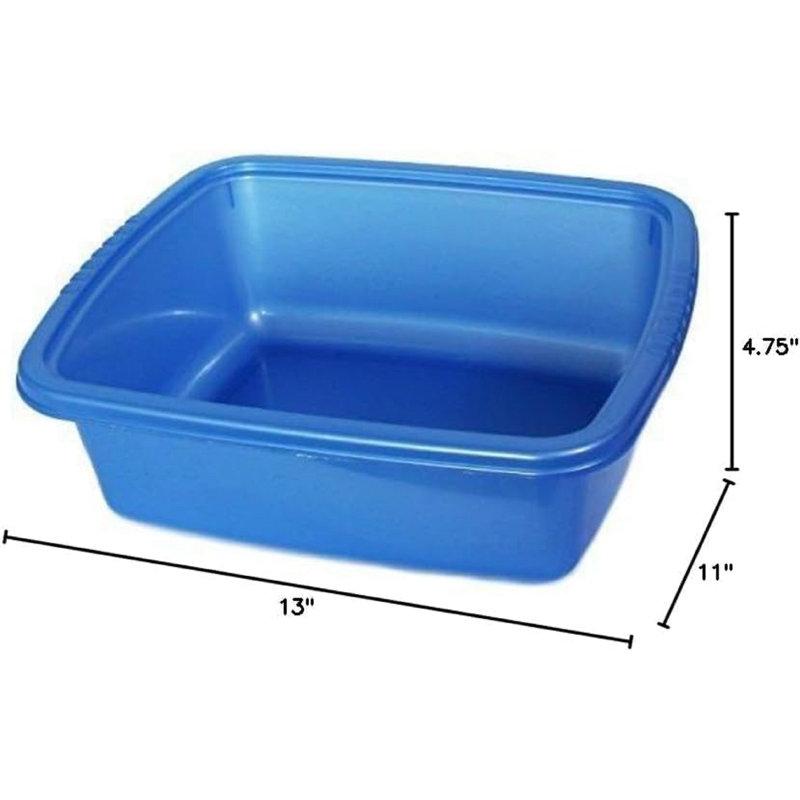 Plastic Dish Pan, Gray