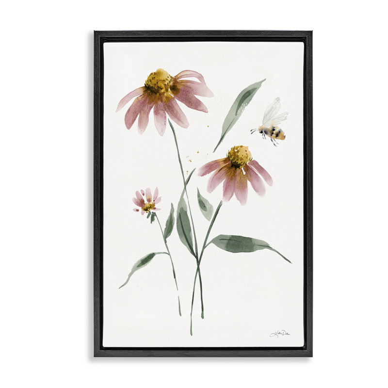 Toile flottante encadrée "Wild Honeybloom Florals" par Katrina Pete, H 25 po x l 17 po x P 1,7 po
