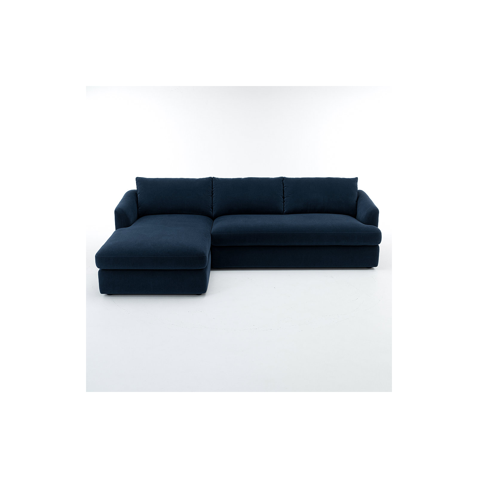 Alameda 109" Velvet Chaise Sectional, Left Hand Facing, Pacific Velvet