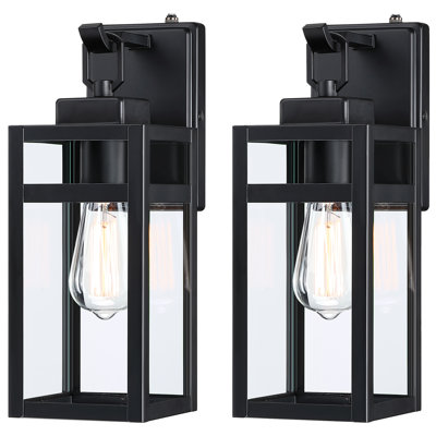 Schock Steel Wall Light With Dusk To Dawn(Set of 2)
