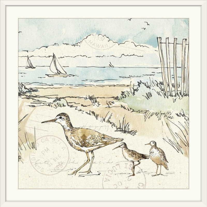 «Coastal Breeze douzième» Anne Tavoletti, impression, H 16 po x l 16 po x P 1,5 po, Toile