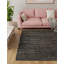 Tapis uni / rayé bleu nuit Durah-305415385