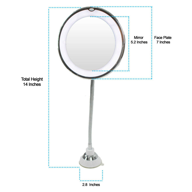 Miroir de salle de bain Baillons, 14 x 7