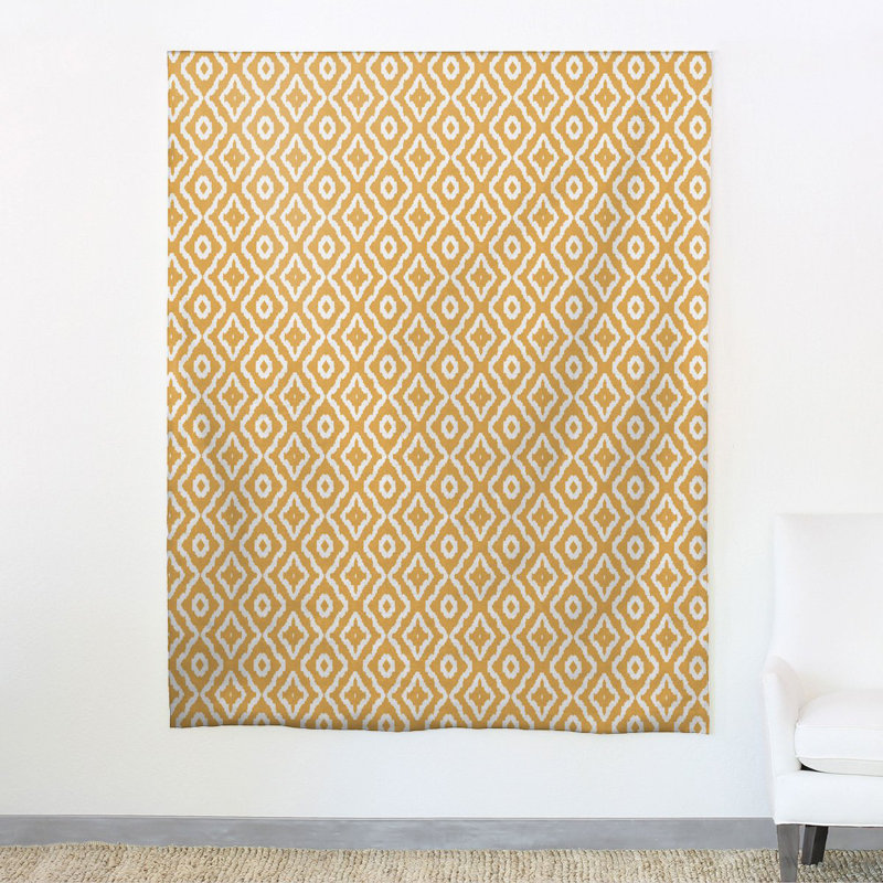 Tissu croisé en coton Haze, Jaune / blanc