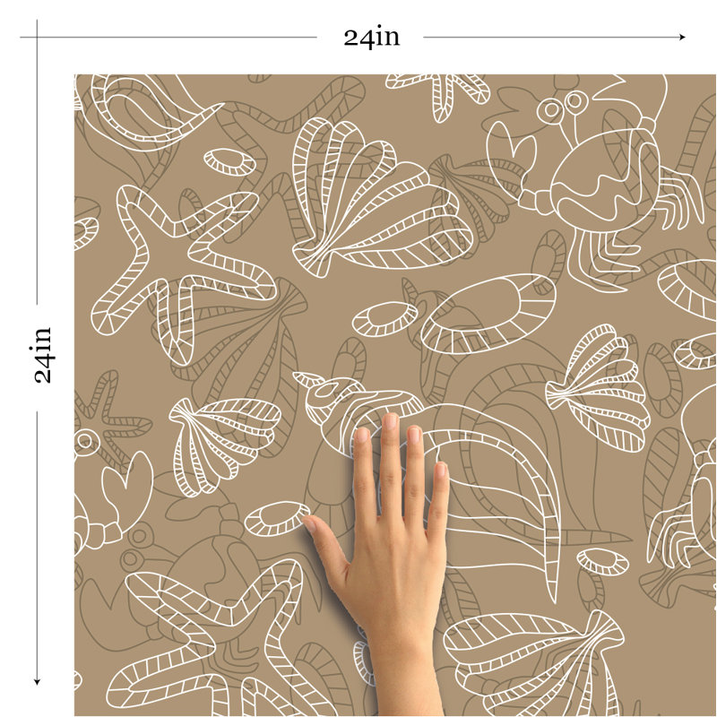 Panneau de papier peint amovible Cayden Fish, L 102 po x l 24 po