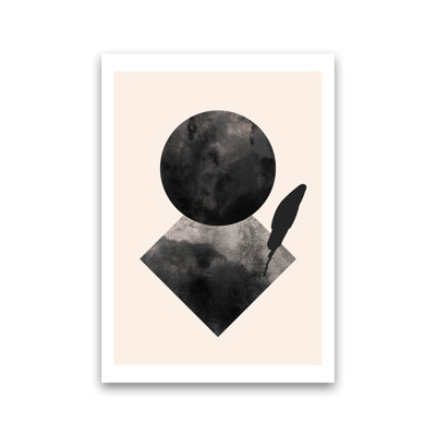 Nude And Black Watercolour 2 by Pixy Paper - Print