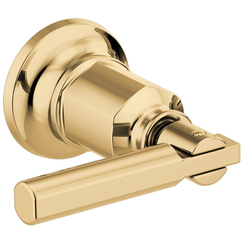 Invari Two-Handle Wall Mount Tub Filler, Polished Gold, Lever