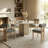 Abentego Solid Wood Fabric Dining Chair-57630886