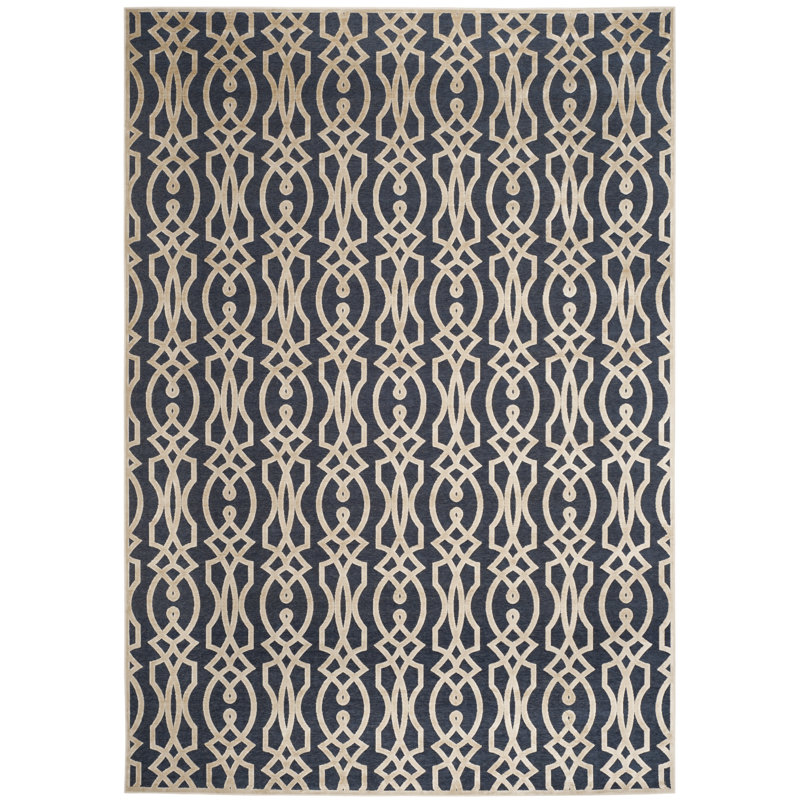 Tapis géométrique Martha Stewart Performance, Rectangle 5 pi 3 po x 7 pi 6 po