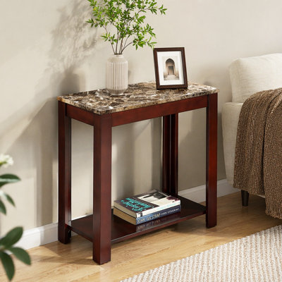 Charmante table de bout en bois avec construction durable et attrait polyvalent