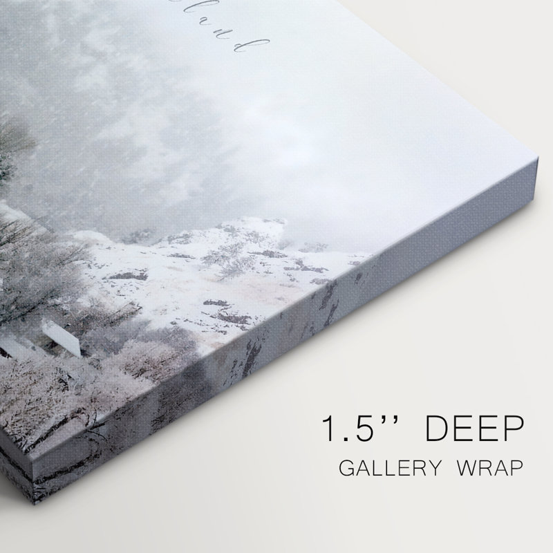 Scène d'hiver du pays des merveilles - Cavas enveloppés de galerie, H 18 po x l 27 po