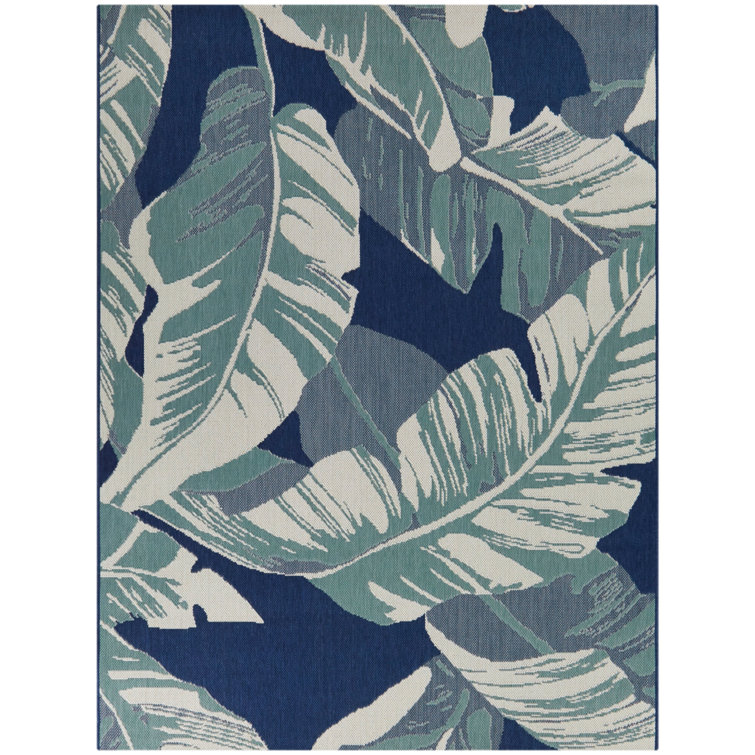 Tapis bleu sarcelle intérieur / extérieur Bissen