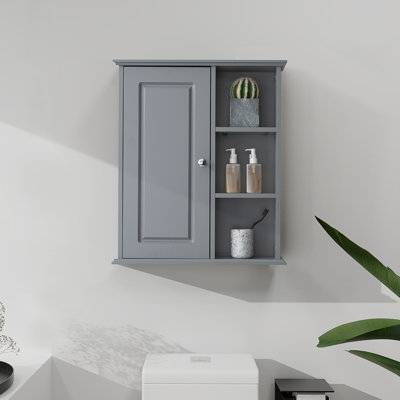  24 in. W x 7 in. D x 28 in. H Wall Bathroom Cabinet Over The Toilet Storage