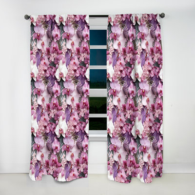 Motif tropical Orchid Dreams - Rideau floral - Rideau floral obscurcissant - 1 panneau