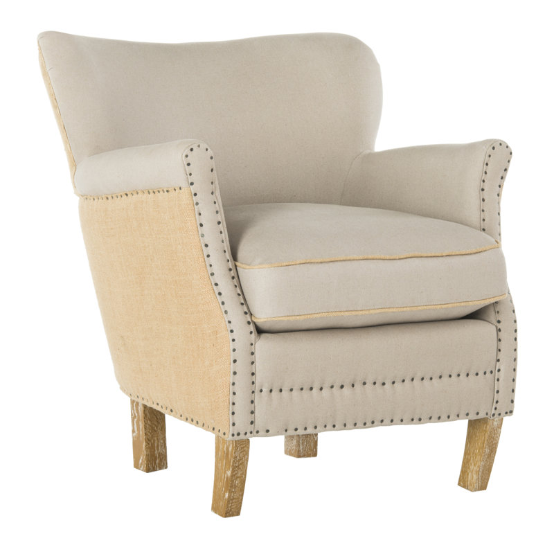 Fauteuil à oreilles de 26,6 po de largeur, Beige