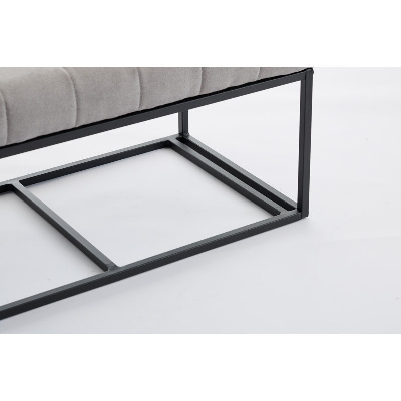 Storage Ottoman Bench, Gray