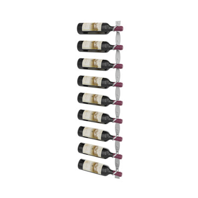 9 Bottle Wall Mounted Wine Bottle Rack