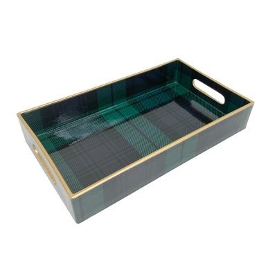 Plateau de coiffeuse à carreaux noir