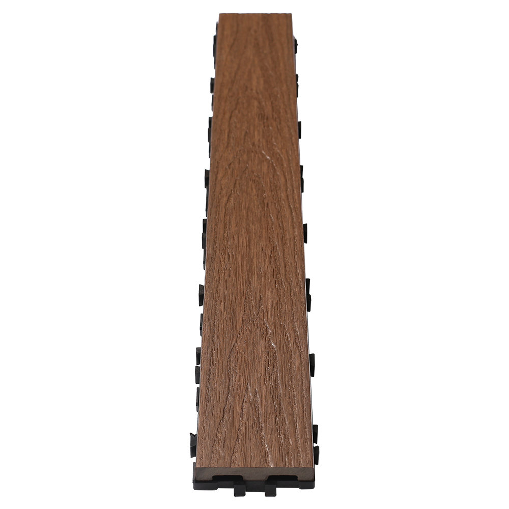 24'' L x 3'' W Composite Interlocking Deck Plank (Set of 4) NewTechWood 
