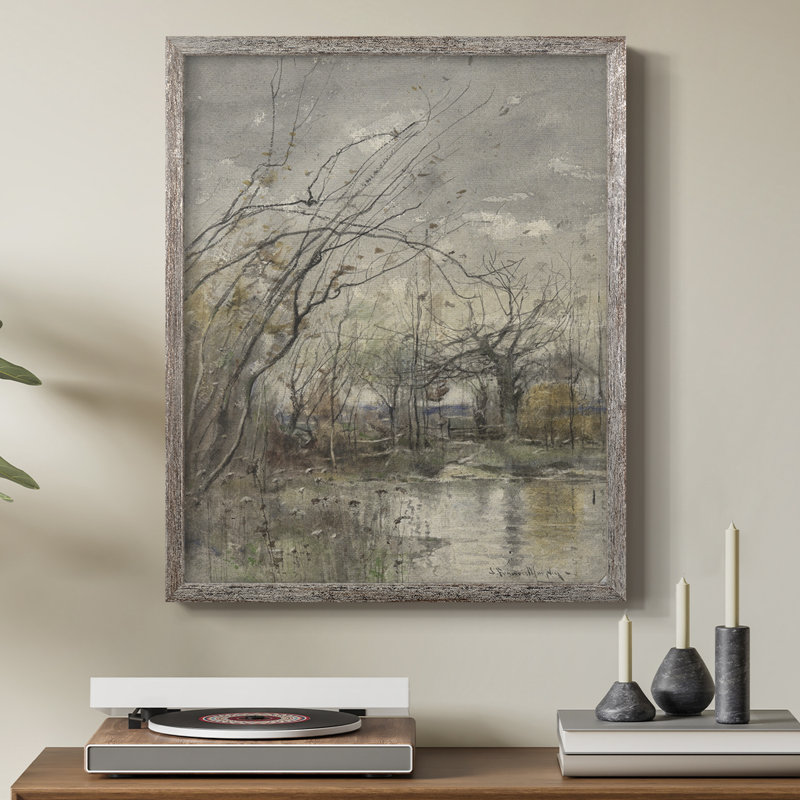 «Vintage Landscape CXIX», reproduction encadrée - bois massif, H 15 po x l 12 po