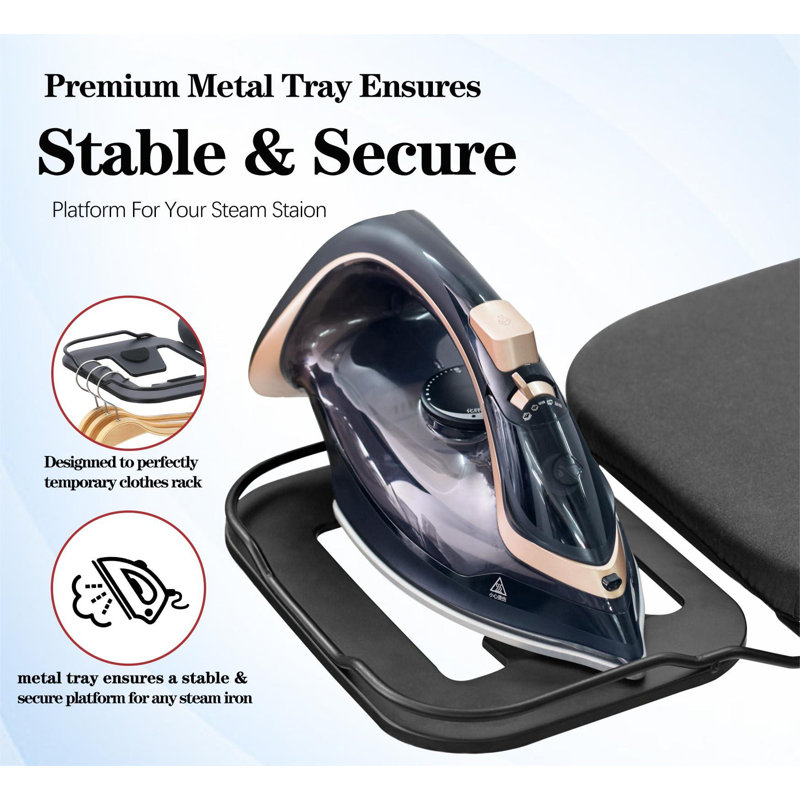ColorLife Adjustable Height Ironing Board with Iron Rest
