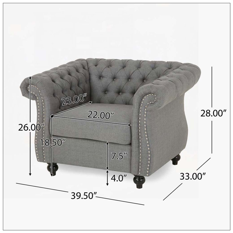 Fauteuil club capitonné