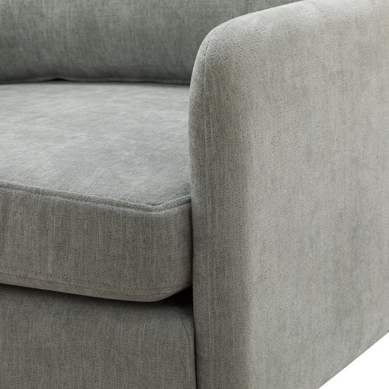 Fauteuil Werner avec dossier et coussin de siège amovibles, Polyester sauge