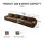 Canapé modulaire 4 places (brun)-220245731