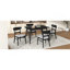 Ensemble de salle à manger 5 pièces de style Mid-Century moderne, structure en bois d'hévéa, une table et 4 chaises rembourrées-997940308