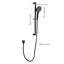 Douche à main avec barre coulissante