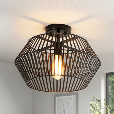 1 - Light Modern Industrial Flush Mount Ceiling Light for Entryway