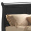 Lit en bois noir pour grand lit, lit traditionnel pour une esthétique classique