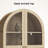  71" Arched Bookcase with Pantry Storage with Glass Door, Bookshelf with 2 Drawers-358774175