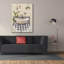 Toile épique Graffiti «Gray Cottage Bathroom 1» par Silvia Vassileva, 40 po x 54 po