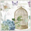 «Rainbow Seeds Floral Birdcage III v2» par Lisa Audit, reproduction d'art sur toile encadrée-101125734