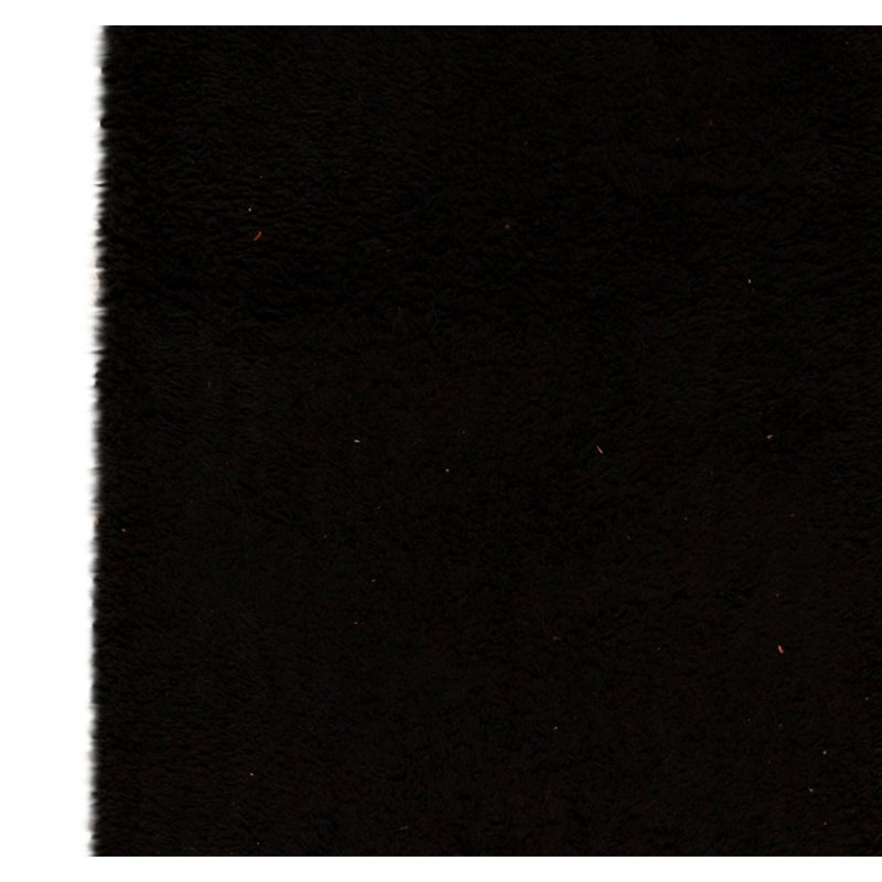 Hand Knotted Wool Area Rug in Black, Rectangle 3' x 5'