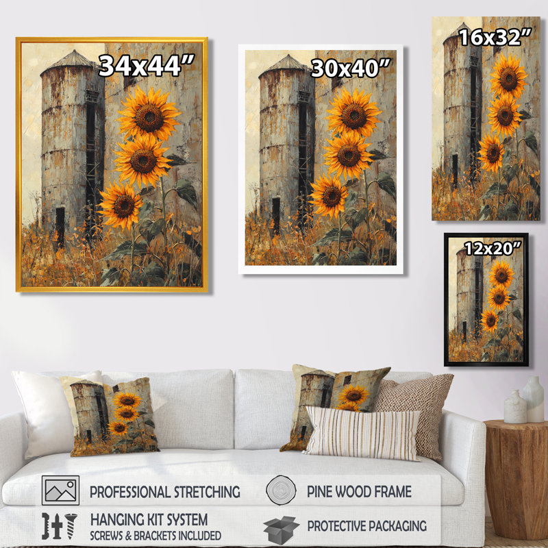 Dopico - impressions murales florales, H 32 po x l 16 po, Argent argent, Reproduction encadrée d'une seule photo
