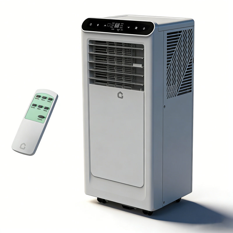Climatiseurs portatifs 10 000 BTU pour les grandes pièces, climatiseur portatif 3 en 1 avec déshumidificateur, télécommande et minuterie, refroidit les espaces jusqu'à 450 pieds carrés, gris et noir