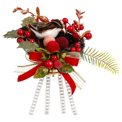 Festive Bird Nest, 8.5 X 4.5 Inches