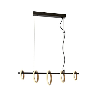 Lustre pour îlot de cuisine 5 lumières