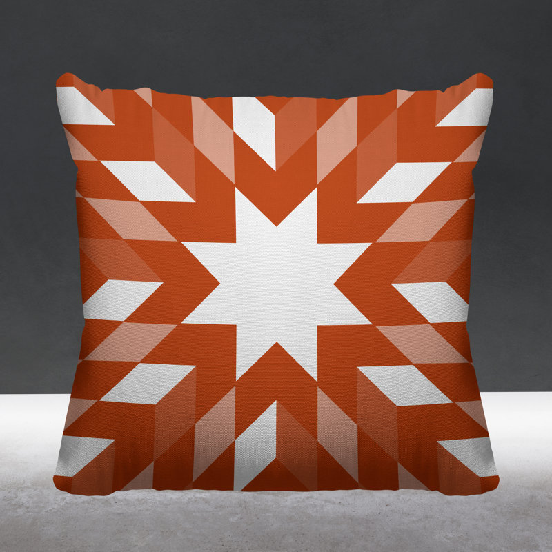 Coussin intérieur / extérieur Lynn Country, L 17 po x H 17 po, Orange