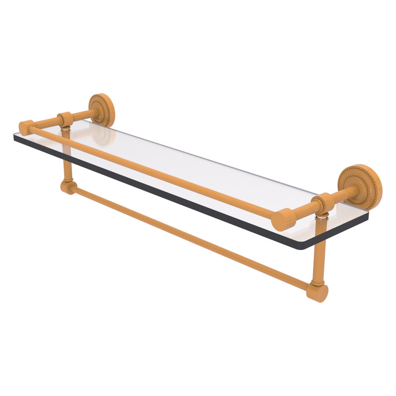 Tablette flottante avec barre à serviettes Dottingham, Jaune doré