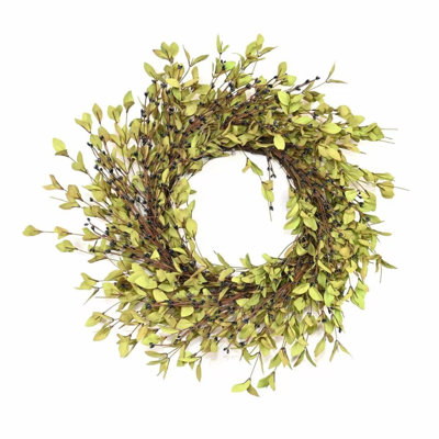 Couronne de printemps artificielle 24 po à fleurs