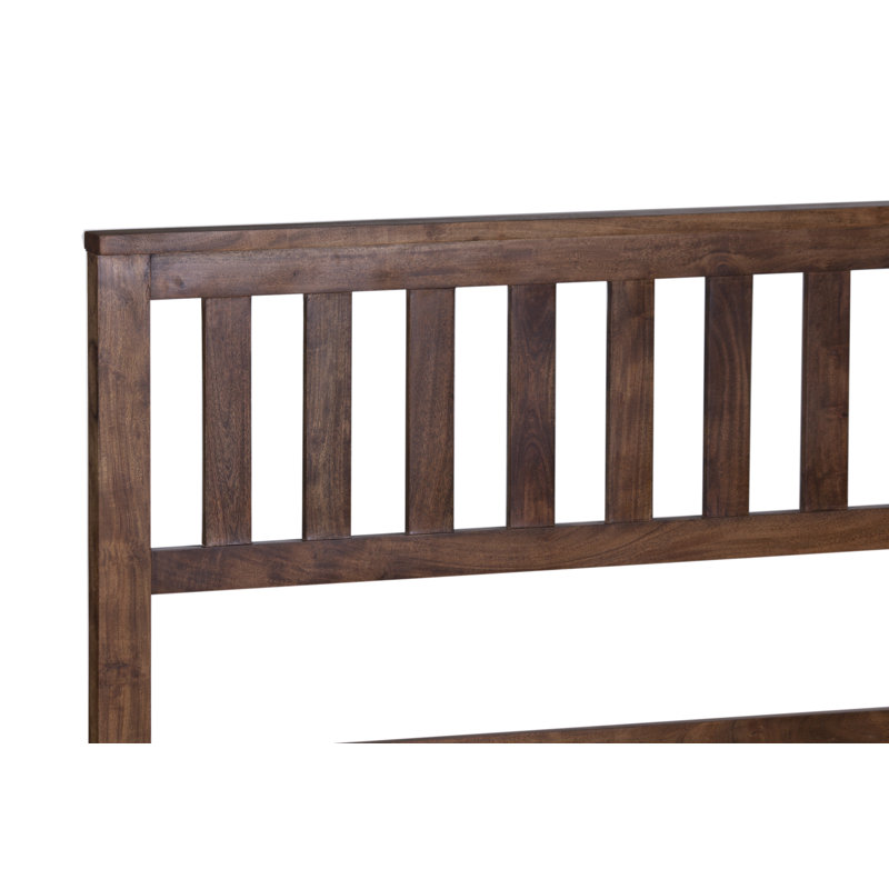 Grand lit en bois d'acacia Dusk, brun