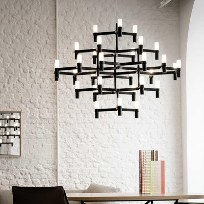 Lustre linéaire moderne 30 lumières spoutnik Bouknight