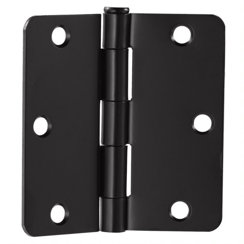 3.5" H x 3.5" W 6 Door Hinges, Matte Black