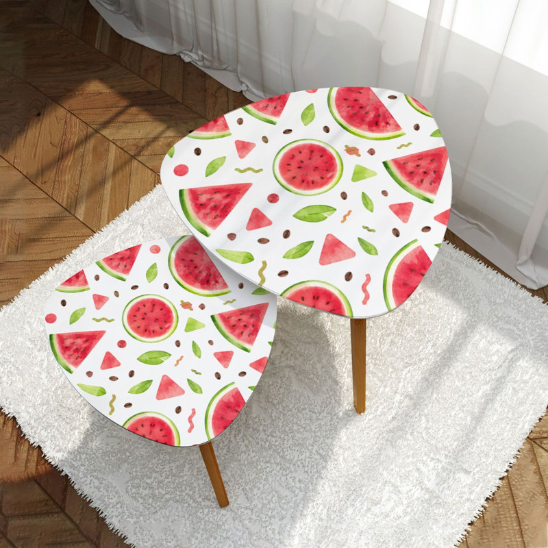 Ensemble de 2 tables basses gigognes Triangle