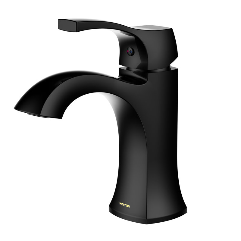 Single-Hole Single-handle Bathroom Faucet with Drain Assembly, Matte Black