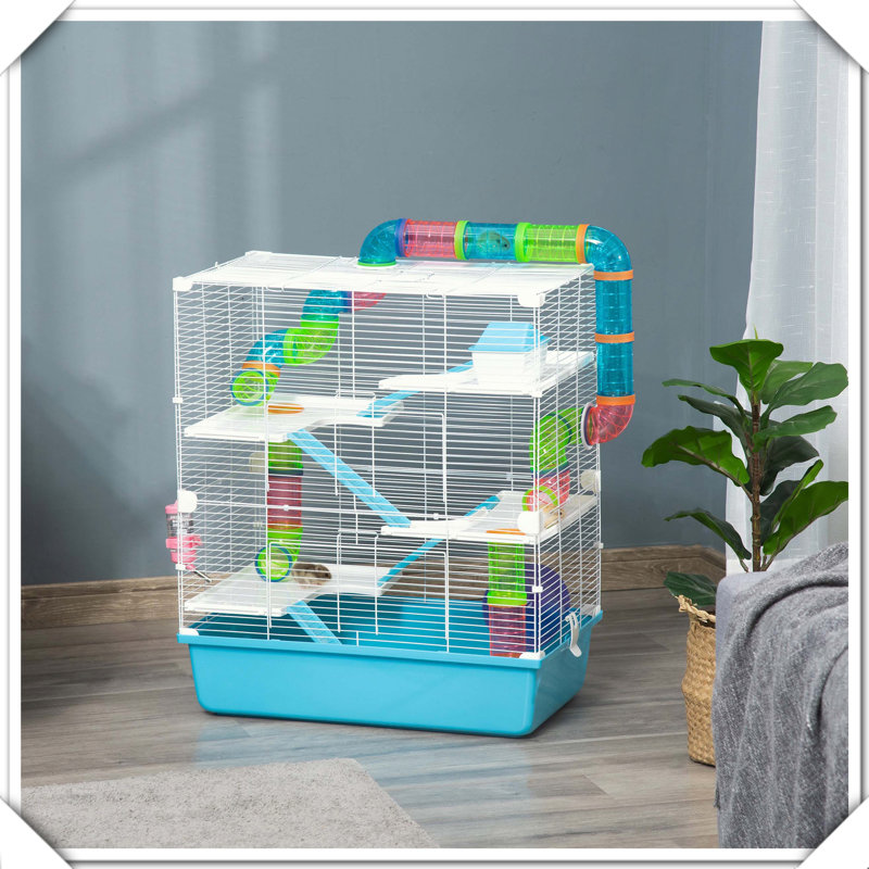 Cage à hamster à 5 niveaux avec tubes et tunnel