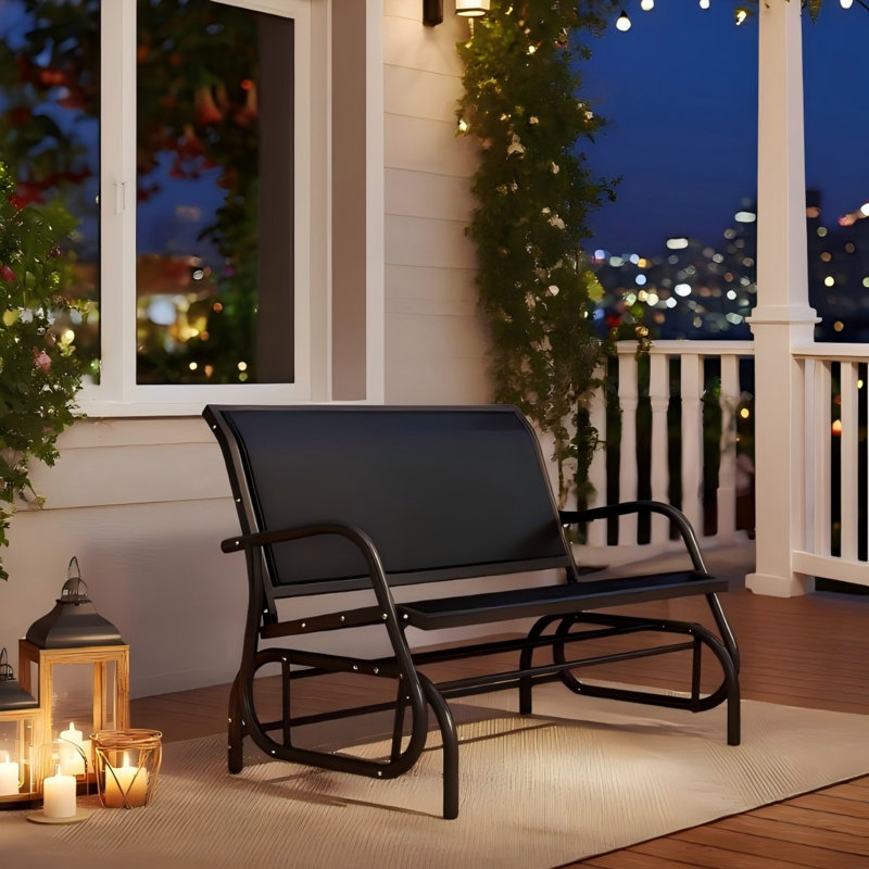 Banc oscillant à double assise et chaise berçante